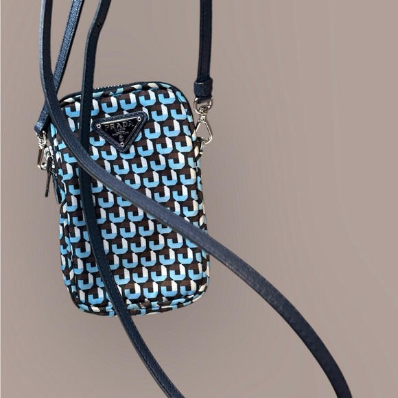 Prada Mini Messenger Tessuto Nylon Blue - Picture 4 of 12